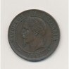 10 Centimes - 1863 A Paris - Napoléon III Tête laurée - bronze - TTB+/SUP