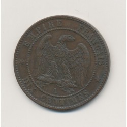 10 Centimes - 1863 A Paris - Napoléon III Tête laurée - bronze - TTB+/SUP 2