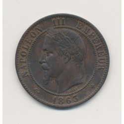 10 Centimes - 1863 BB Strasbourg - Napoléon III Tête laurée - bronze - TTB+/SUP