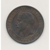10 Centimes - 1863 BB Strasbourg - Napoléon III Tête laurée - bronze - TTB+/SUP