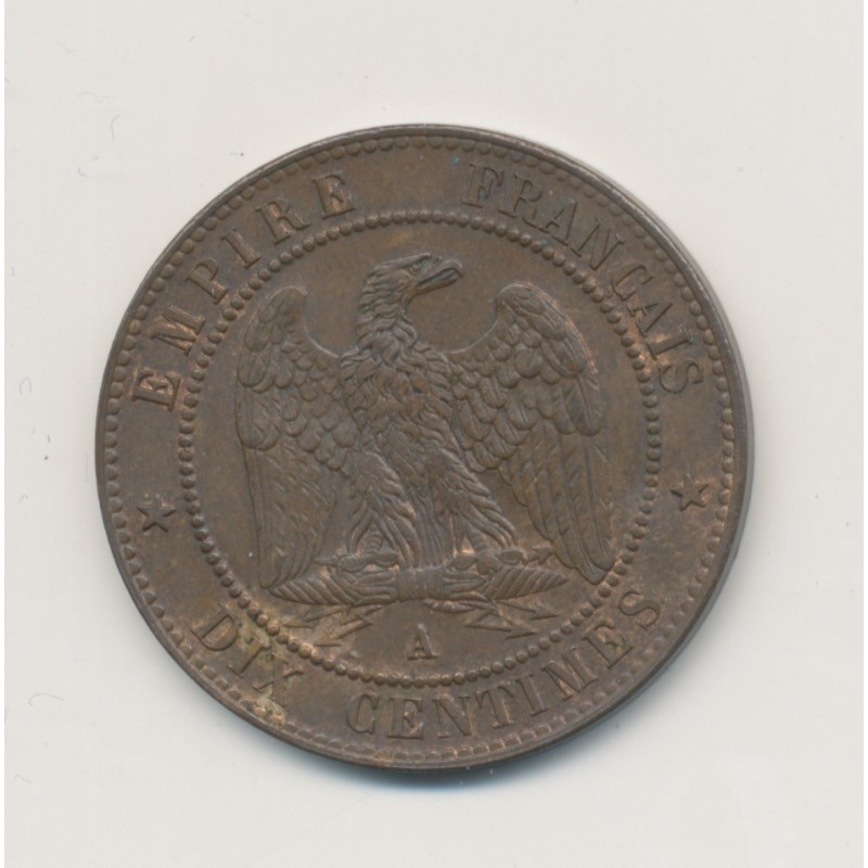 10 Centimes - 1865 A Paris - Napoléon III Tête laurée - bronze - SUP+