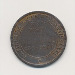 Napoléon III Tête nue - 10 centimes 1853 - Visite de Lille - TB