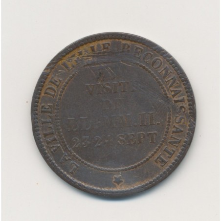 Napoléon III Tête nue - 10 centimes 1853 - Visite de Lille - TB