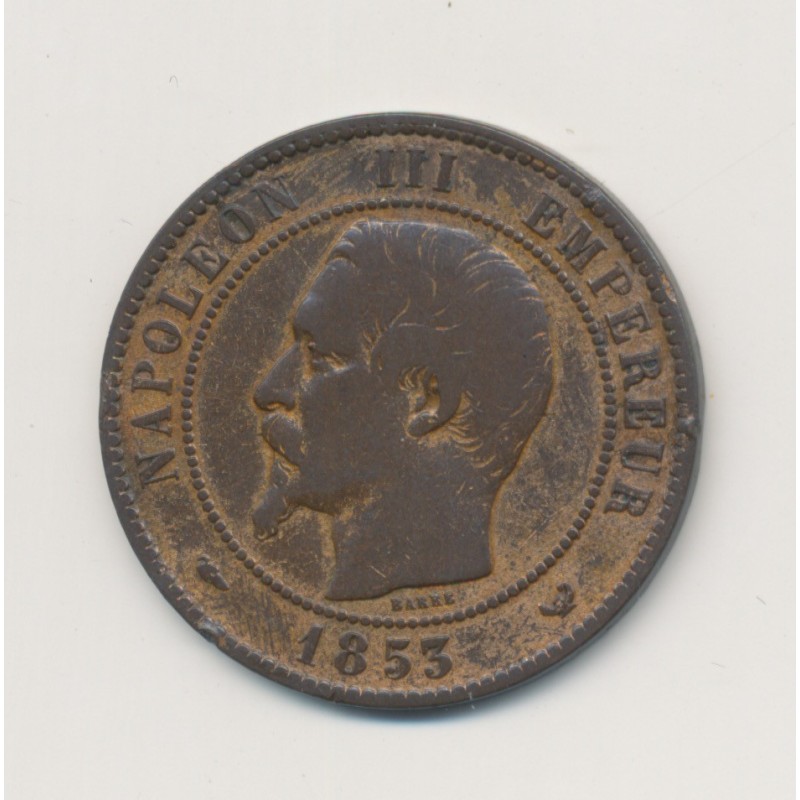 Napoléon III Tête nue - 10 centimes 1853 - Visite de Lille - TB