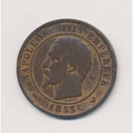 Napoléon III Tête nue - 10 centimes 1853 - Visite de Lille - TB