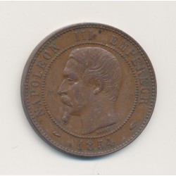 Napoléon III Tête nue - 10 centimes 1854 - SMI visite la monnaie - Paris le 3 mai - bronze - TTB+ 2
