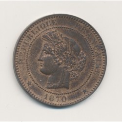 10 Centimes Cérès - 1870 A Paris - bronze - SUP+