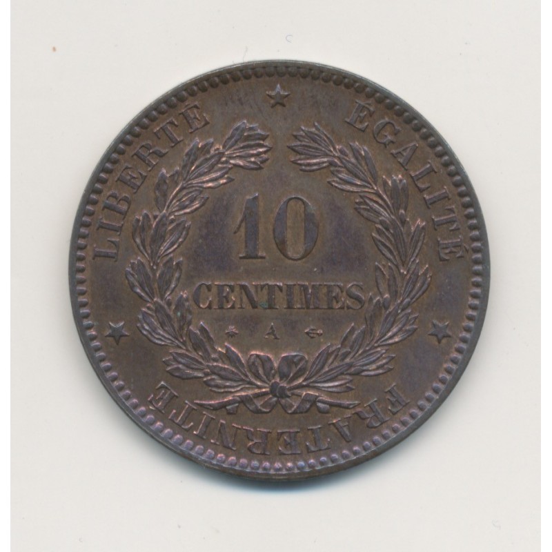 10 Centimes Cérès - 1870 A Paris - bronze - SPL