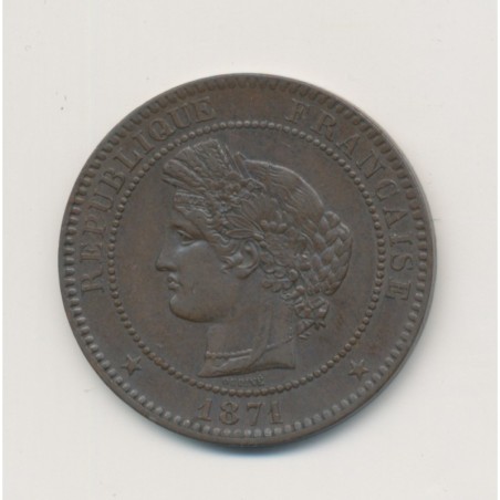 10 Centimes Cérès - 1871 A Paris - bronze - SUP+