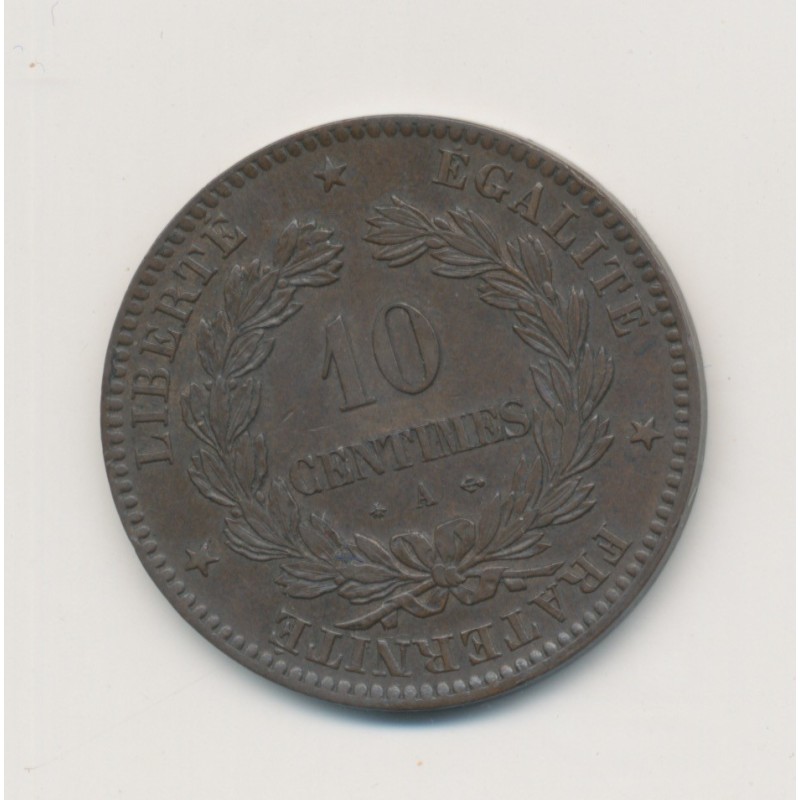 10 Centimes Cérès - 1871 A Paris - bronze - SUP+