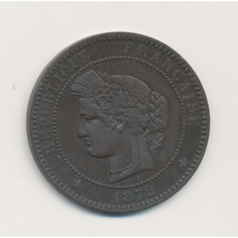 10 Centimes Cérès - 1872 A Paris - bronze - TTB