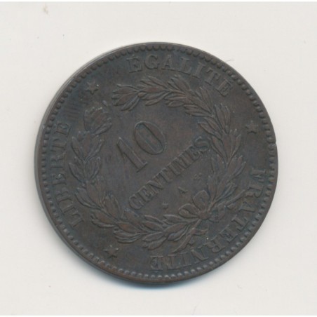 10 Centimes Cérès - 1872 A Paris - bronze - TTB