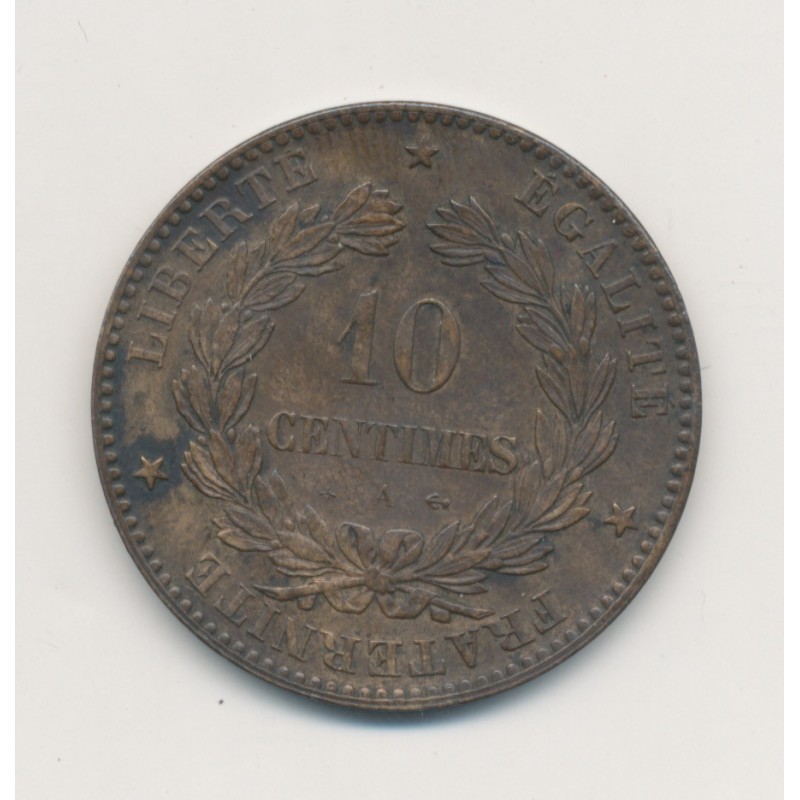 10 Centimes Cérès - 1872 A Paris - bronze - TTB+