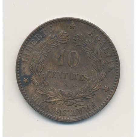 10 Centimes Cérès - 1872 A Paris - bronze - TTB+