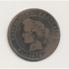 10 Centimes Cérès - 1874 K Bordeaux - bronze - B/TB