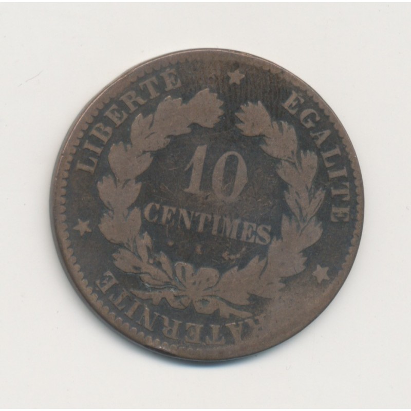 10 Centimes Cérès - 1874 K Bordeaux - bronze - B/TB
