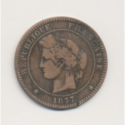 10 Centimes Cérès - 1877 A Paris - bronze - B/TB