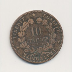 10 Centimes Cérès - 1877 A Paris - bronze - B/TB 2