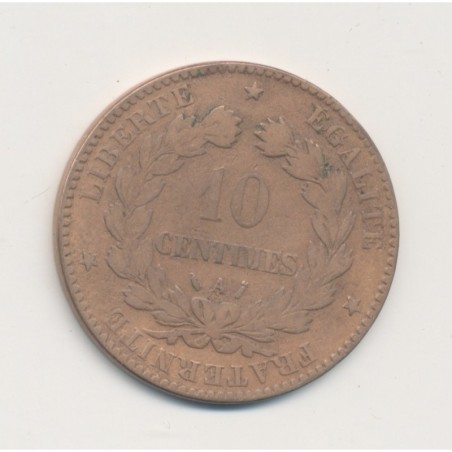 10 Centimes Cérès - 1887 A Paris - bronze - B/TB