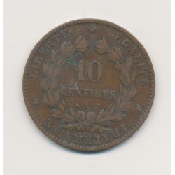 10 Centimes Cérès - 1887 A Paris - bronze - TB 2