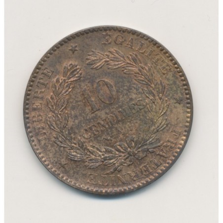 10 Centimes Cérès - 1890 A Paris - bronze - SUP+