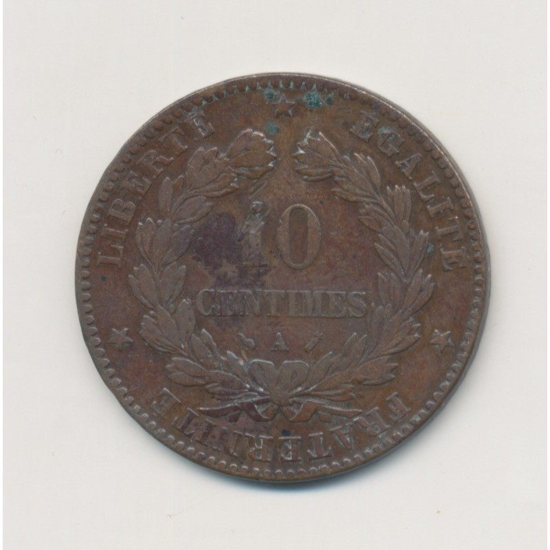 10 Centimes Cérès - 1896 A Paris - faisceau - bronze - TB