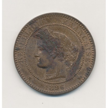 10 Centimes Cérès - 1896 A Paris - faisceau - bronze - SUP+