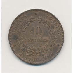 10 Centimes Cérès - 1896 A Paris - faisceau - bronze - SUP+ 2
