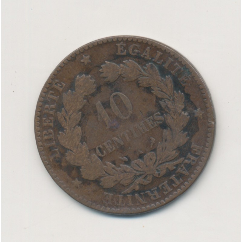 10 Centimes Cérès - 1896 A Paris - torche - bronze - TB