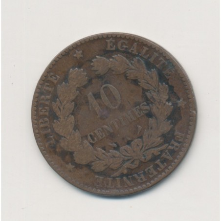10 Centimes Cérès - 1896 A Paris - torche - bronze - TB