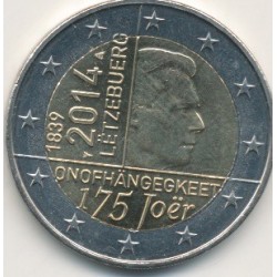 2€ Luxembourg 2014 - 50e anniv accession trône Grand-Duc Jean