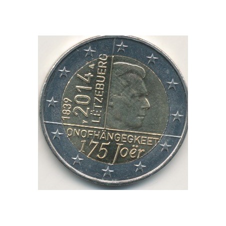 2€ Luxembourg 2014 - 50e anniv accession trône Grand-Duc Jean