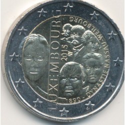 2€ Luxembourg 2015 - 125e anniv dynastie Nassau-Weilburg. 