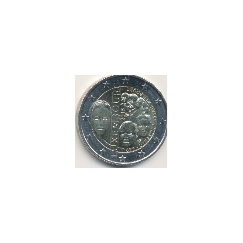 2€ Luxembourg 2015 - 125e anniv dynastie Nassau-Weilburg. 