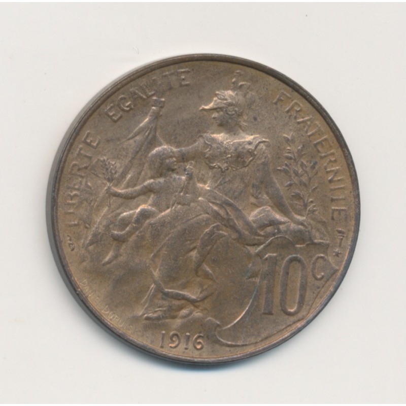 10 Centimes Dupuis - 1916 étoile - bronze - SPL+