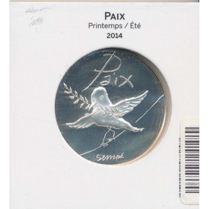 50 Euro Paix/Sempé - 2014 - Printemps/été - argent