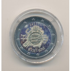 2 Euro couleur - Estonie - 10 ans euro - 2012