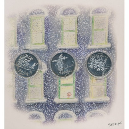 Coffret Sempé Les Valeurs de la République - 12 x 10 Euro - argent  - Monnaie de Paris