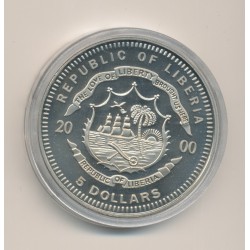 Libéria - 5 Dollars 2000 - Jeux Olympiques - cupronickel - FDC 2
