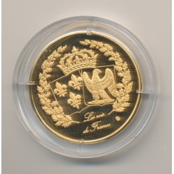 Médaille - Napoléon Bonaparte - 1769-1821 - cuivre doré - 35mm - les rois de France - FDC 2