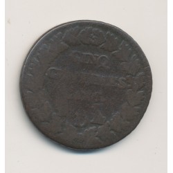 5 Centimes Dupré - AN 7 D Lyon - B/TB