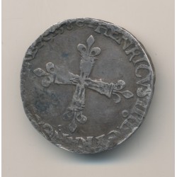 Henri III - 1/4 écu - 1580 Rennes - TB 2