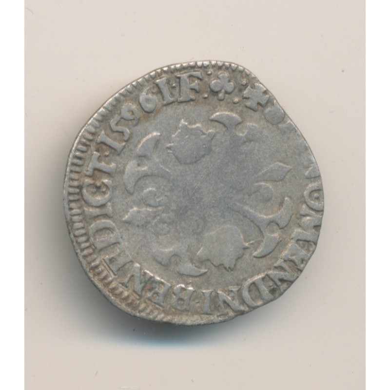 Henri IV - Douzain aux 2H - 1596 D Lyon - TB