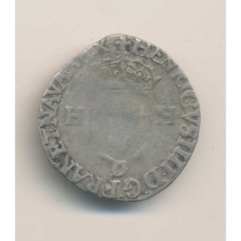 Henri IV - Douzain aux 2H - 1596 D Lyon - TB