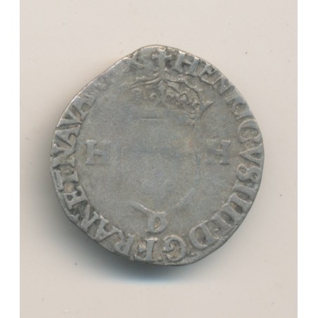 Henri IV - Douzain aux 2H - 1596 D Lyon - TB