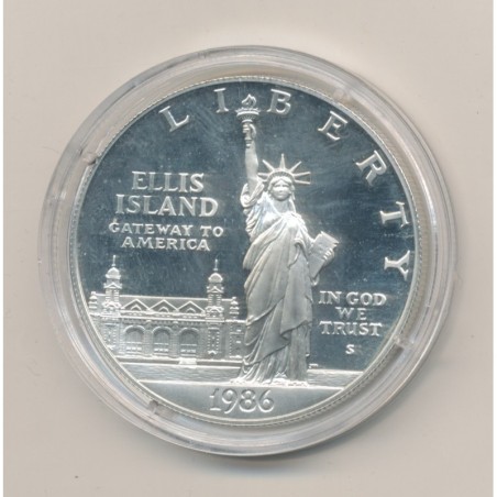 Etats-Unis - 1 Dollar Statue de la liberté - 1986 S - argent - FDC