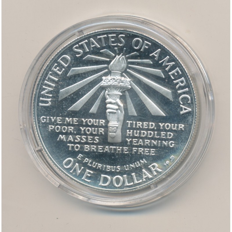 Etats-Unis - 1 Dollar Statue de la liberté - 1986 S - argent - FDC