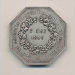 Jeton - Société générale du crédit industriel - 7 mai 1859 - argent - TTB+ 2