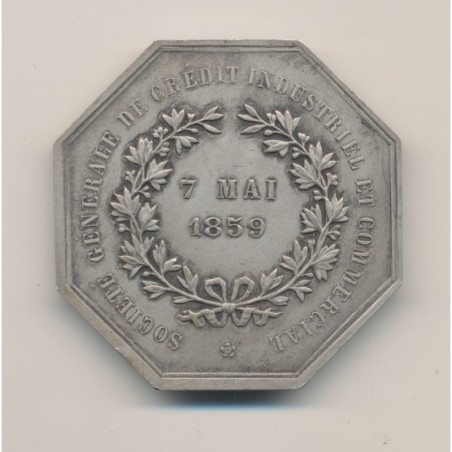 Jeton - Société générale du crédit industriel - 7 mai 1859 - argent - TTB+