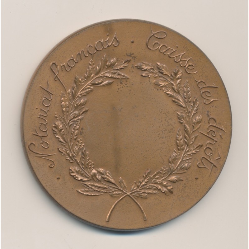 Médaille - Notariat Français - Caisse des dépôts - J.E.M Portalis - 1746/1807 - bronze - 59mm - TTB+